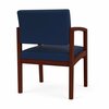 Lesro Lenox Wood Guest Chair Wood Frame, Mahogany, MD Ink Upholstery LW1101